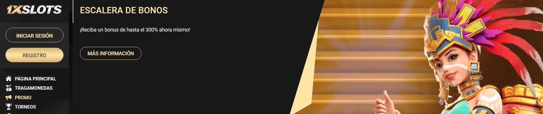 Bono de dep&oacute;sito de 1xSlots casino