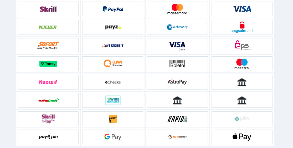 Metodos de pago en PokerStars