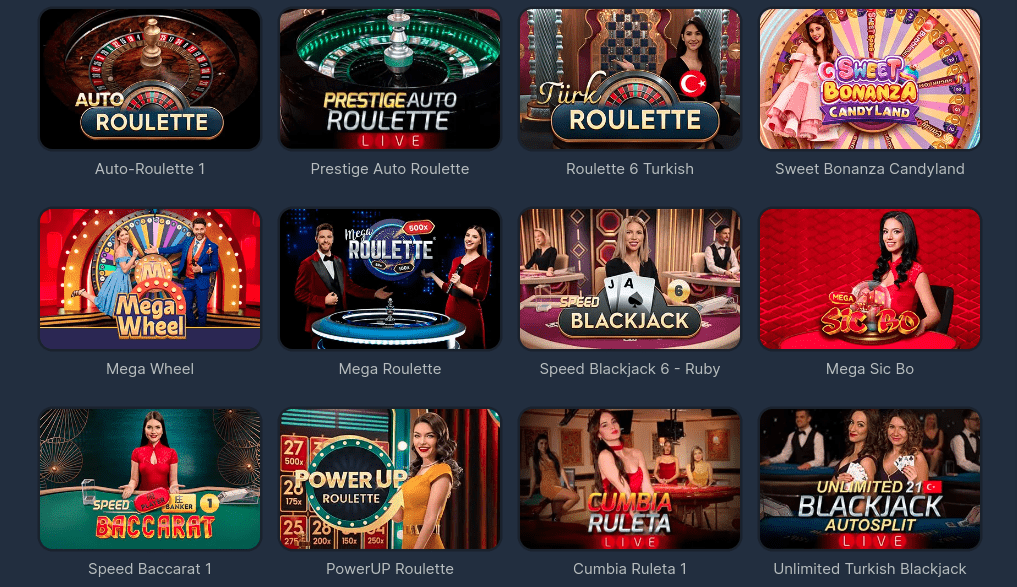 Juegos en vivo en 7Slots