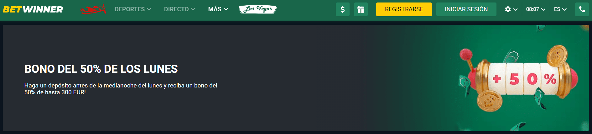 Betwinner casino bono de dep&oacute;sito