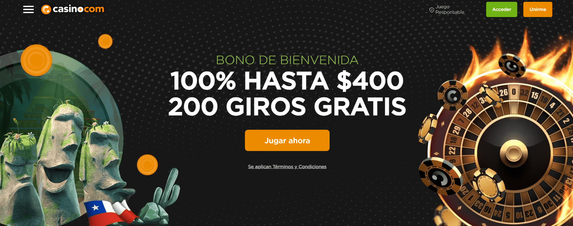 Bono de bienvenida de Casino.com