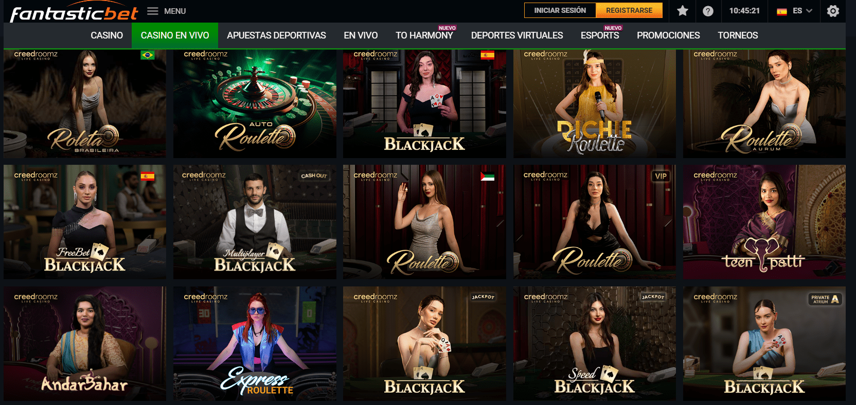 FantasticBet casino en vivo