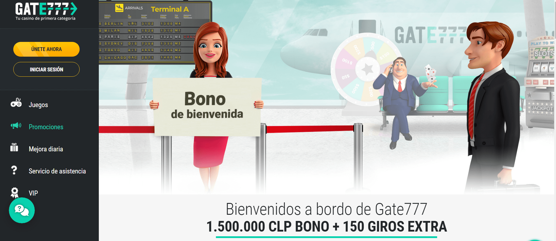 Bono de bienvenida Gate777 casino