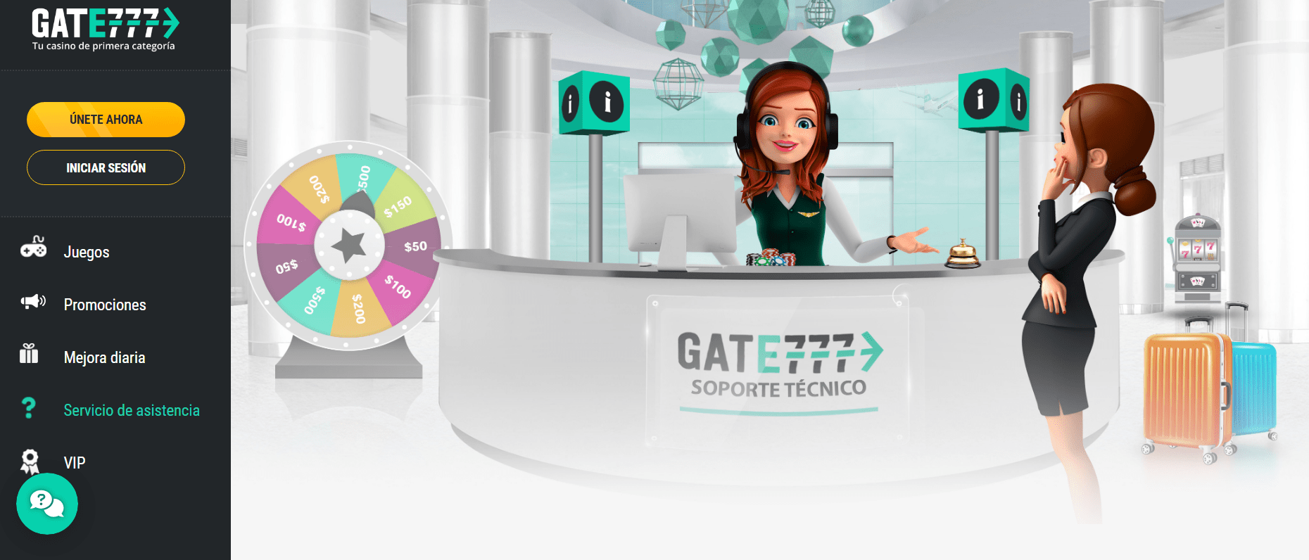 Atenci&oacute;n al cliente de Gate777 casino