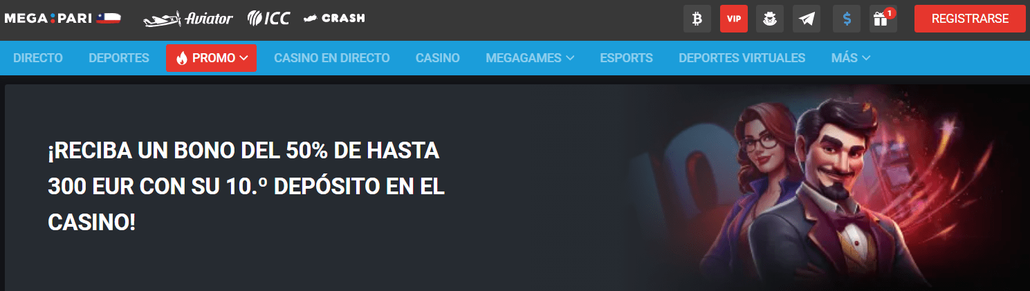 Megapari casino bono de dep&oacute;sito