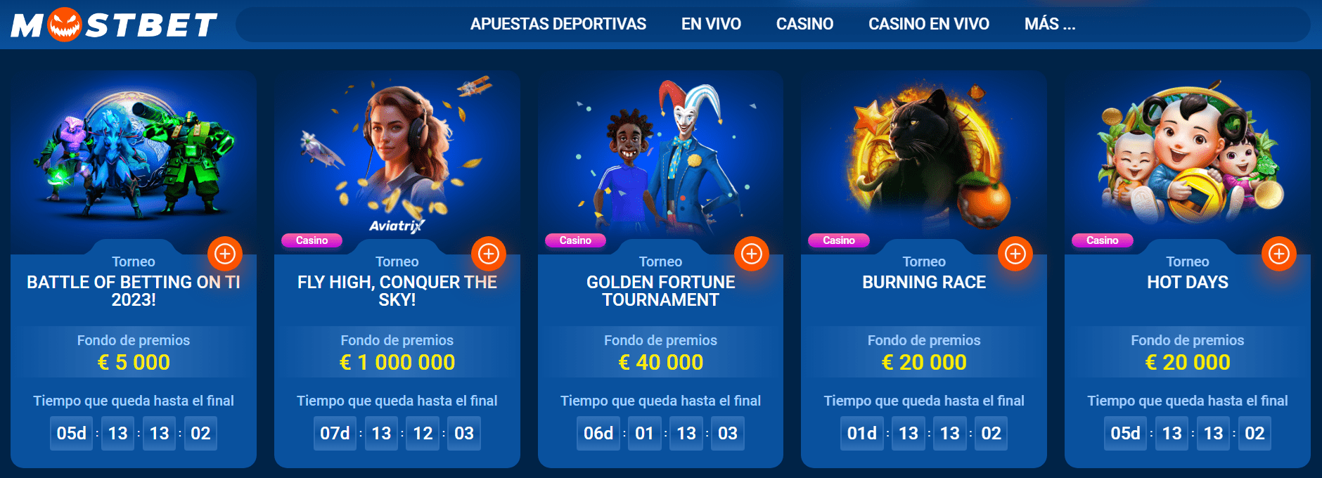 Torneos en Mostbet casino