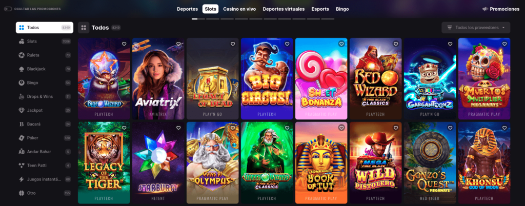 Juegos en Betmaster