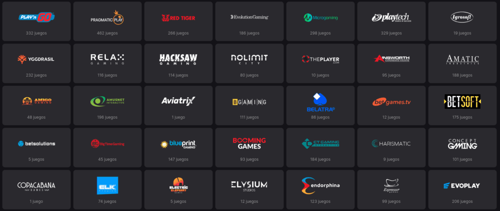 Proveedores en Betmaster 