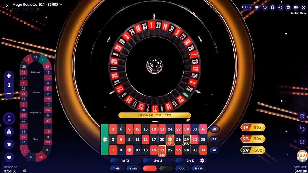 Rese&ntilde;a de Mega Roulette 