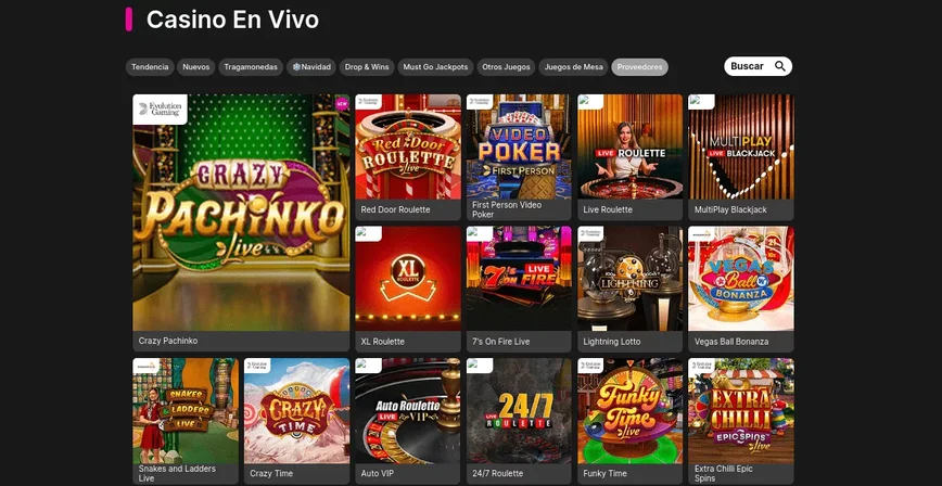 SpinYoo casino en vivo