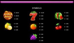 S&iacute;mbolos de Starlite Fruits