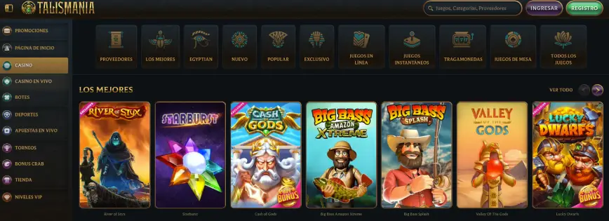 Juegos de Talismania Casino
