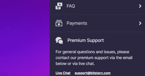 Atenci&oacute;n al cliente de BitStarz