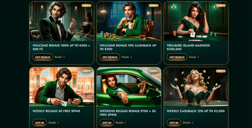 Bonos en Cashed Casino