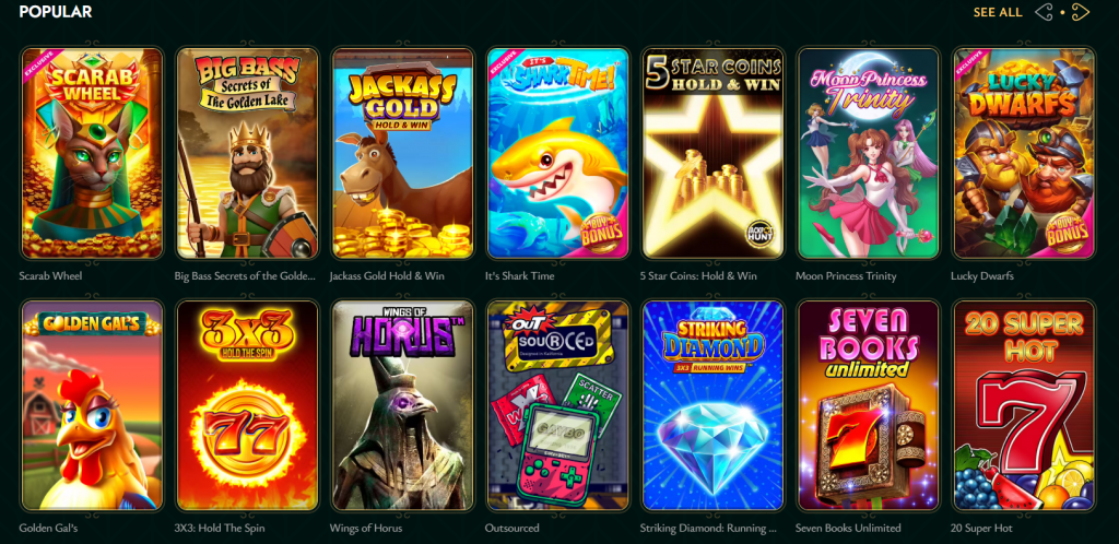 Juegos en Cashed Casino