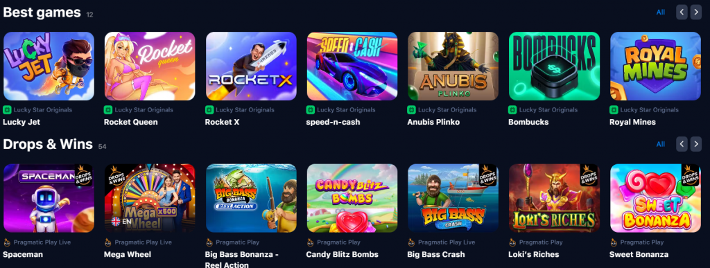 Juegos en Lucky Star