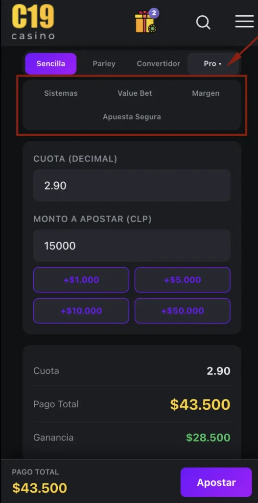 Calculadora de Apuestas PRO