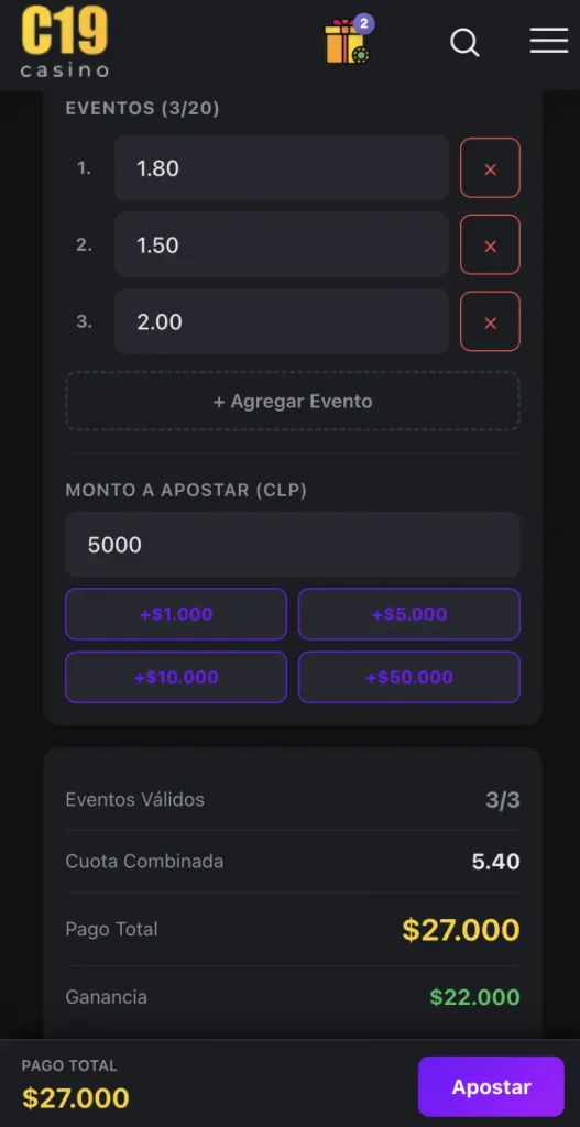 Calculadora de Parlay